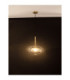Amelia 24cm Globe Pendant Ceiling Light Clear Sandy Gold LED G9 1x5W-2