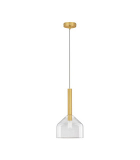 Amelia Dome Pendant Ceiling Light Clear Sandy Gold LED G9 1x5W-1