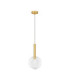 Amelia Globe Pendant Ceiling Light Clear Sandy Gold LED G9 1x5W IP20-1