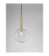 Amelia Globe Pendant Ceiling Light Clear Sandy Gold LED G9 1x5W IP20-2