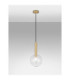 Amelia Globe Pendant Ceiling Light Clear Sandy Gold LED G9 1x5W IP20-4
