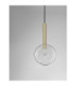 Amelia Globe Pendant Ceiling Light Clear Sandy Gold LED G9 1x5W IP20-5