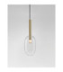 Amelia 14cm Globe Pendant Ceiling Light Clear Sandy Gold LED G9 1x5W-2