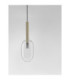 Amelia 14cm Globe Pendant Ceiling Light Clear Sandy Gold LED G9 1x5W-3