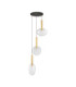 Amelia Cluster Pendant Ceiling Light Clear Sandy Gold LED G9 3x5W IP20-1