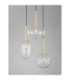 Amelia Cluster Pendant Ceiling Light Clear Sandy Gold LED G9 3x5W IP20-4