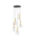 Amelia Cluster Pendant Ceiling Light Clear Sandy Gold LED G9 5x5W-1