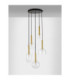 Amelia Cluster Pendant Ceiling Light Clear Sandy Gold LED G9 5x5W-3