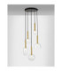 Amelia Cluster Pendant Ceiling Light Clear Sandy Gold LED G9 5x5W-4