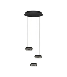 Jailyn Cluster Pendant Ceiling Light Sandy Black Smokey Triac Dimmable LED 24W 960lm 3000K-1