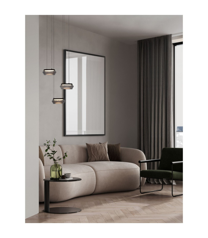 Jailyn Cluster Pendant Ceiling Light Sandy Black Smokey Triac Dimmable LED 24W 960lm 3000K-2