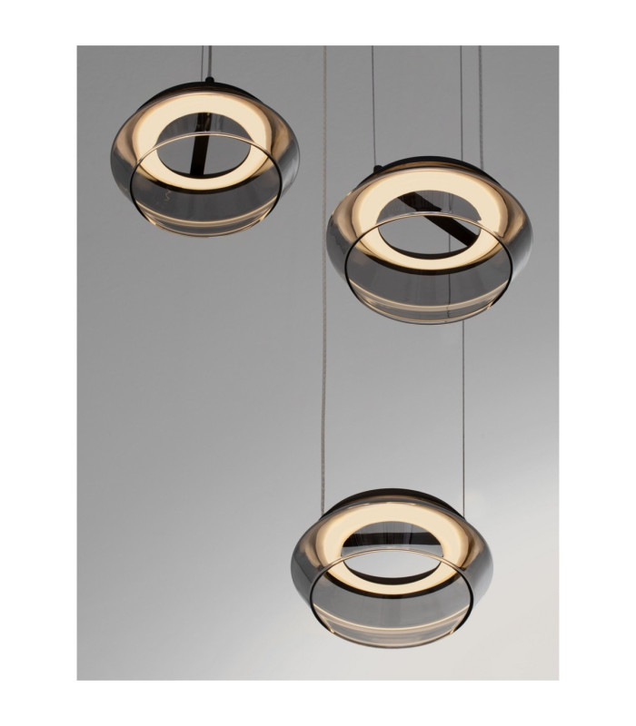 Jailyn Cluster Pendant Ceiling Light Sandy Black Smokey Triac Dimmable LED 24W 960lm 3000K-5