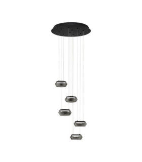 Jailyn Cluster Pendant Ceiling Light Sandy Black Smokey Triac Dimmable LED 40W 1600lm 3000K-1