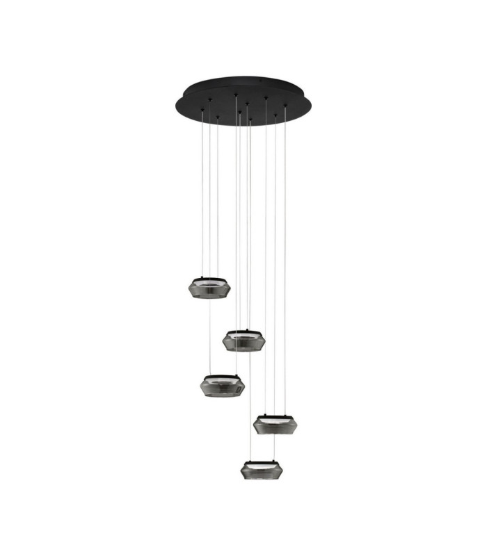 Jailyn Cluster Pendant Ceiling Light Sandy Black Smokey Triac Dimmable LED 40W 1600lm 3000K-1
