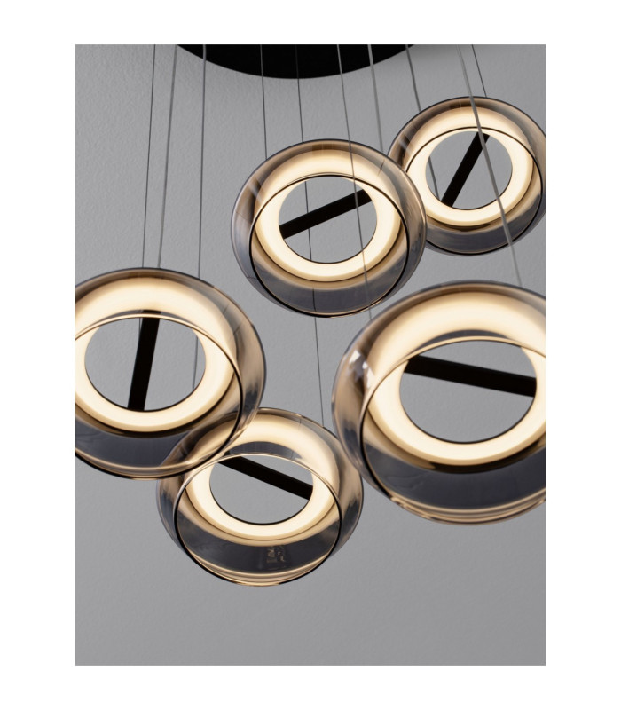 Jailyn Cluster Pendant Ceiling Light Sandy Black Smokey Triac Dimmable LED 40W 1600lm 3000K-5