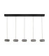 Jailyn Bar Pendant Ceiling Light Sandy Black Smokey Triac Dimmable LED 40W 1600lm 3000K-1