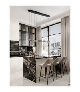 Jailyn Bar Pendant Ceiling Light Sandy Black Smokey Triac Dimmable LED 40W 1600lm 3000K-2
