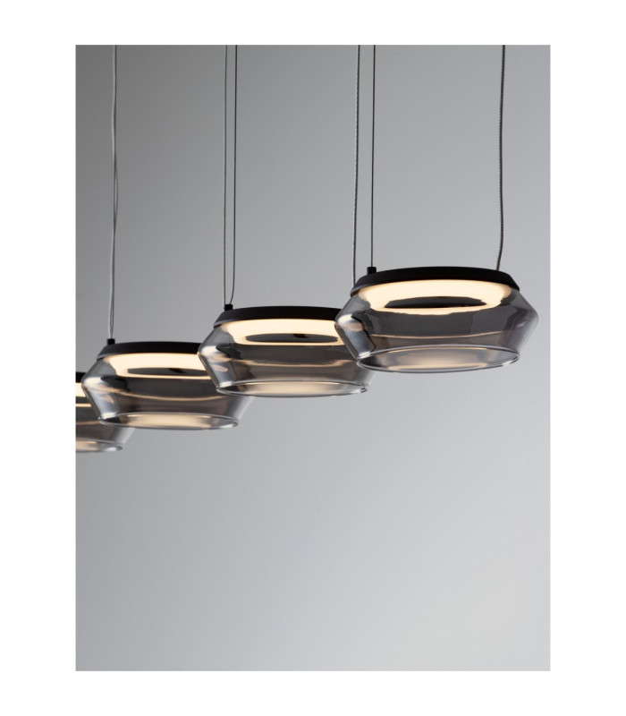 Jailyn Bar Pendant Ceiling Light Sandy Black Smokey Triac Dimmable LED 40W 1600lm 3000K-6