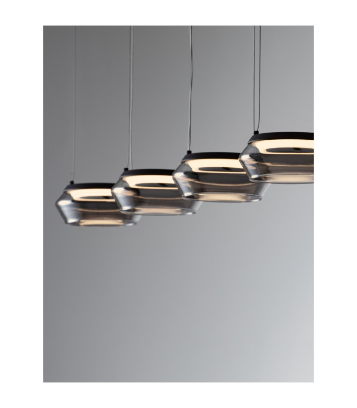 Jailyn Bar Pendant Ceiling Light Sandy Black Smokey Triac Dimmable LED 40W 1600lm 3000K-7
