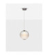 Aora Globe Pendant Ceiling Light Brushed Grey Opal Triac Dimmable LED 20W 1100lm 3000K-4