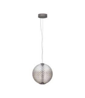 Aora Globe Pendant Ceiling Light Brushed Grey Dark Brown Triac Dimmable LED 20W 1100lm 3000K-1