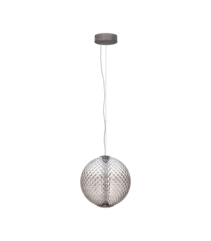Aora Globe Pendant Ceiling Light Brushed Grey Dark Brown Triac Dimmable LED 20W 1100lm 3000K-1