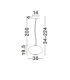 Aora Globe Pendant Ceiling Light Brushed Grey Opal Triac Dimmable LED 12W 660lm 3000K-5
