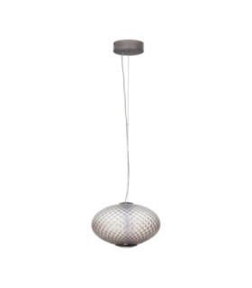 Aora Globe Pendant Ceiling Light Brushed Grey Dark Brown Triac Dimmable LED 12W 660lm 3000K-1