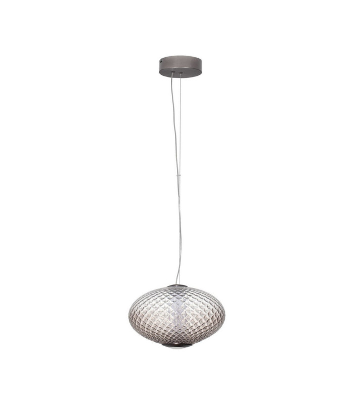 Aora Globe Pendant Ceiling Light Brushed Grey Dark Brown Triac Dimmable LED 12W 660lm 3000K-1