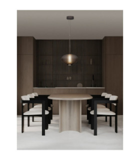 Aora Globe Pendant Ceiling Light Brushed Grey Dark Brown Triac Dimmable LED 12W 660lm 3000K-2