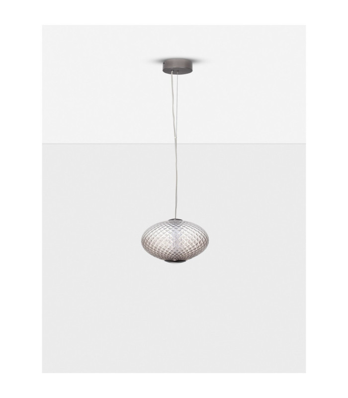 Aora Globe Pendant Ceiling Light Brushed Grey Dark Brown Triac Dimmable LED 12W 660lm 3000K-3