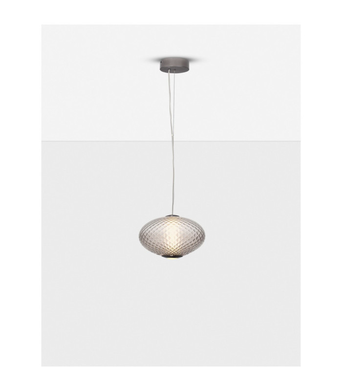 Aora Globe Pendant Ceiling Light Brushed Grey Dark Brown Triac Dimmable LED 12W 660lm 3000K-4
