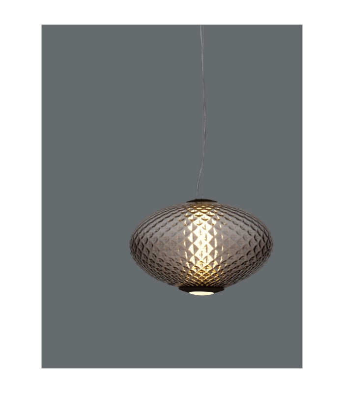 Aora Globe Pendant Ceiling Light Brushed Grey Dark Brown Triac Dimmable LED 12W 660lm 3000K-5