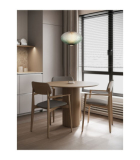 Aora Globe Pendant Ceiling Light Brushed Grey Green Triac Dimmable LED 12W 660lm 3000K-2