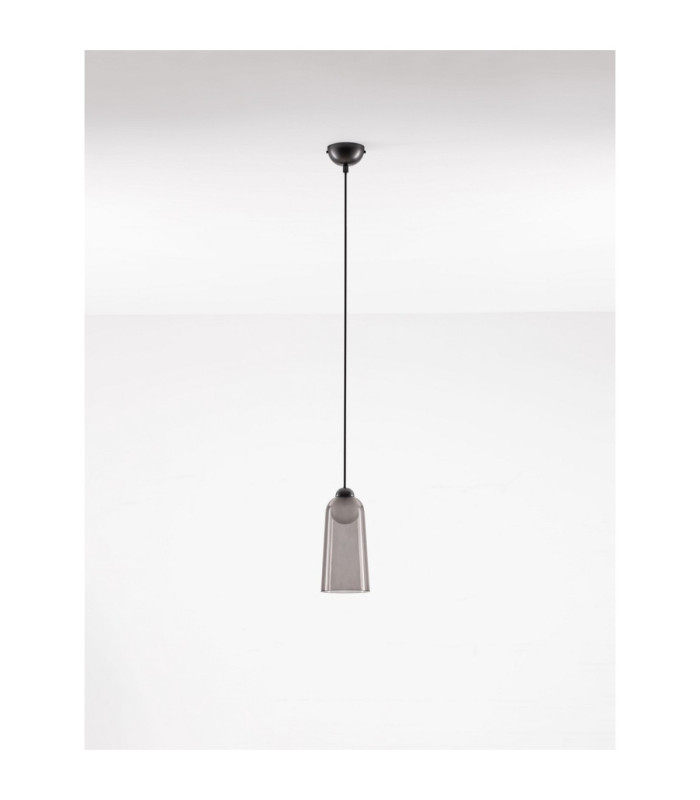 Dione Slim Pendant Ceiling Light Sandy Black Smokey LED 5W 205lm 3000K-3