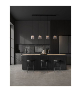 Dione Bar Pendant Ceiling Light Sandy Black Smokey LED 20W 800lm 3000K-2