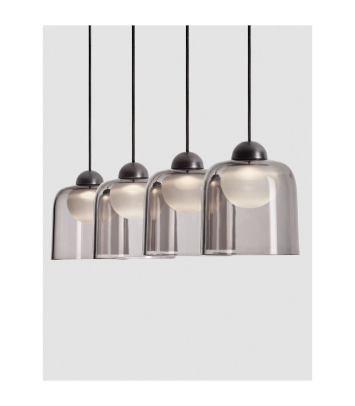 Dione Bar Pendant Ceiling Light Sandy Black Smokey LED 20W 800lm 3000K-5