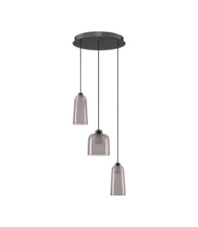 Dione Cluster Pendant Ceiling Light Sandy Black Smokey LED 15W 600lm 3000K-1