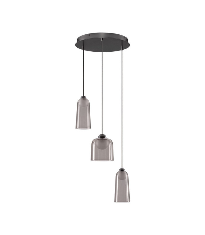 Dione Cluster Pendant Ceiling Light Sandy Black Smokey LED 15W 600lm 3000K-1
