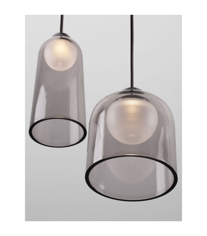 Dione Cluster Pendant Ceiling Light Sandy Black Smokey LED 15W 600lm 3000K-5