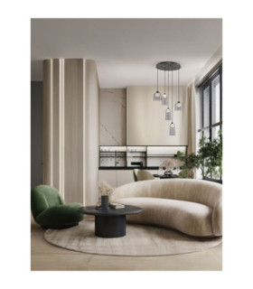 Dione Cluster Pendant Ceiling Light Sandy Black Smokey LED 25W 1010lm 3000K-2