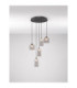 Dione Cluster Pendant Ceiling Light Sandy Black Smokey LED 25W 1010lm 3000K-4