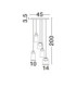 Dione Cluster Pendant Ceiling Light Sandy Black Smokey LED 25W 1010lm 3000K-6