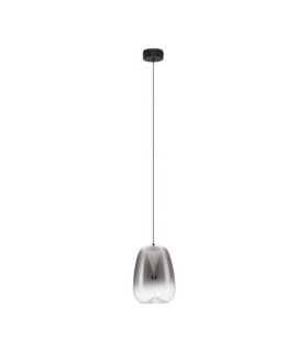 Oblo Slim Pendant Ceiling Light Smokey Grey Matt Black LED 3W 120lm 3000K-1