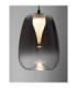 Oblo Slim Pendant Ceiling Light Smokey Grey Matt Black LED 3W 120lm 3000K-5