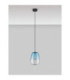 Oblo Slim Pendant Ceiling Light  Blue Matt Black LED 3W 140lm 3000K-3