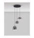 Oblo Cluster Pendant Ceiling Light Smokey Grey Matt Black LED 10W 600lm 3000K-3