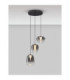 Oblo Cluster Pendant Ceiling Light Smokey Grey Matt Black LED 10W 600lm 3000K-4