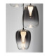 Oblo Cluster Pendant Ceiling Light Smokey Grey Matt Black Triac Dimmable LED 18W 1080lm 3000K-2