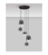 Oblo Cluster Pendant Ceiling Light Smokey Grey Matt Black Triac Dimmable LED 18W 1080lm 3000K-3